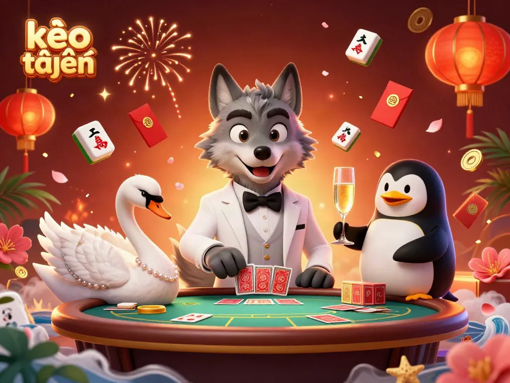 Experience kèo trực tuyến excitement with a lively casino scene featuring enchanting characters and dynamic elements.