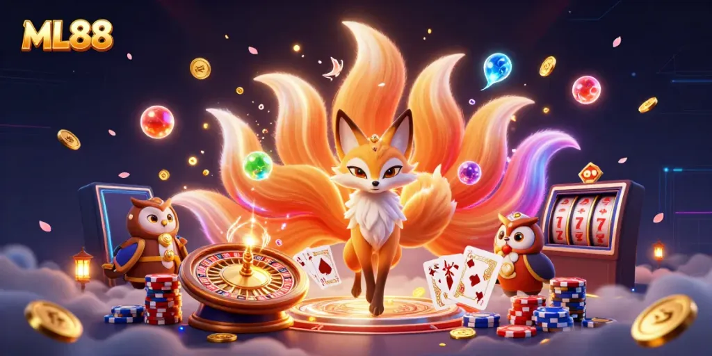 Celebrate big wins at ML88 with vibrant gameplay and visually stunning characters in a magical casino.