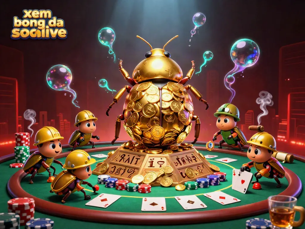 Experience xem bong da socolive with a vibrant 3D art scene depicting a lively casino atmosphere packed with engaging elements.