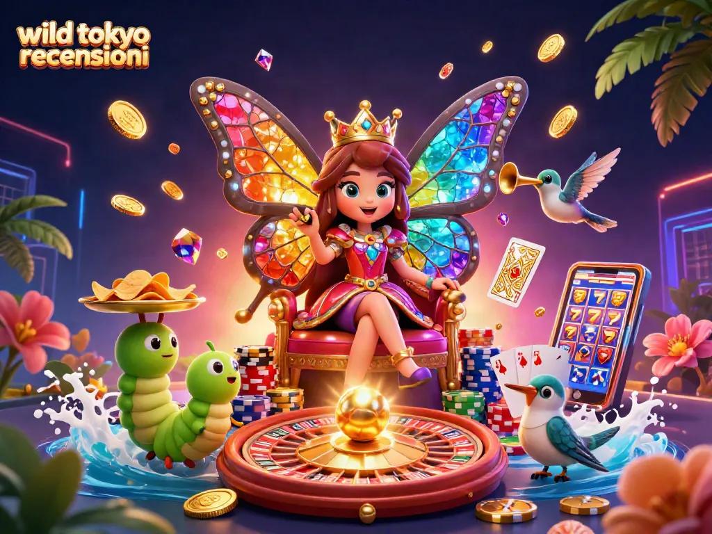 Win big with wild tokyo recensioni, showcasing casino excitement and colorful game symbols