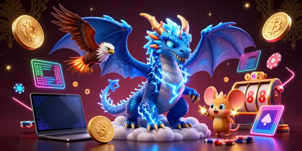 Engage in thrilling MM88 gameplay with vibrant characters and dynamic gambling elements.