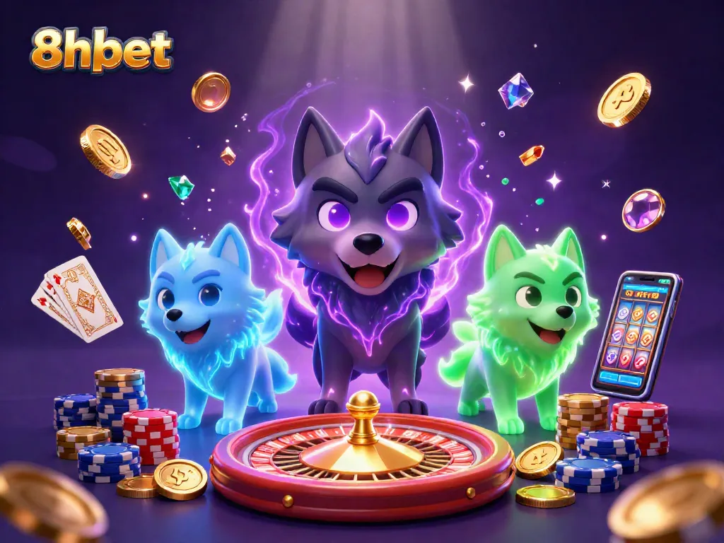 Win big with 8xbet's exciting gaming experience featuring colorful gambling elements and mystical characters.