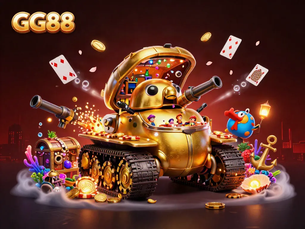 Experience the thrill of GG88's dynamic casino world filled with vibrant characters and exciting gaming elements.